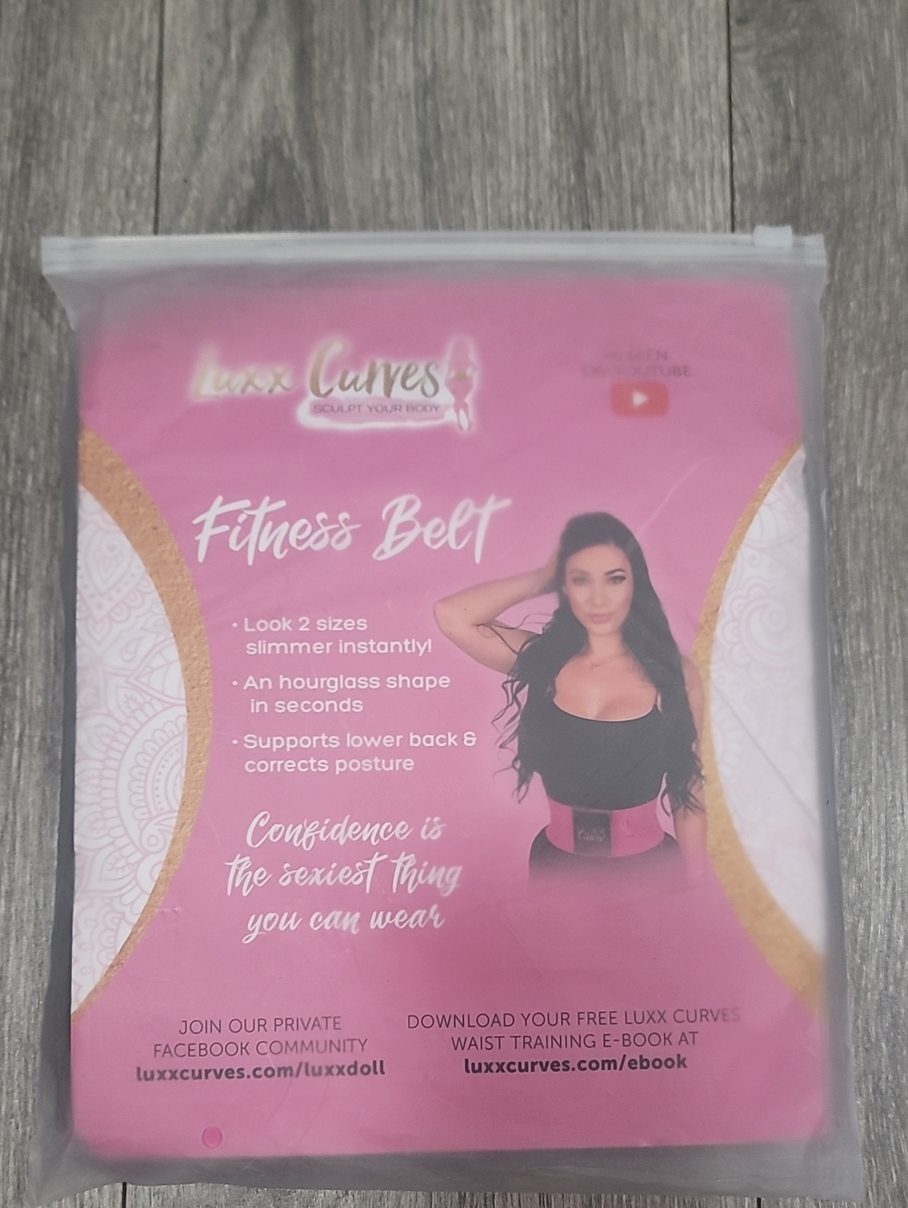 Luxx Curves Black Waist Shaper Fitness Belt - As Seen on Youtube
